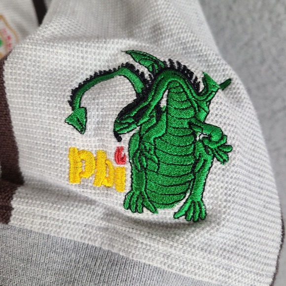 Metro Chiefs Honolulu Polo Shirt Mens XL Gray 2002 Vintage Striped Tri Mountain - Picture 4 of 14